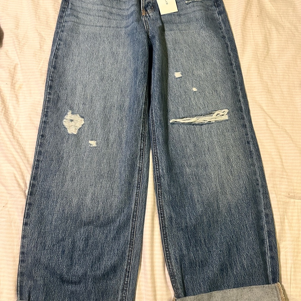 Cello Blue Distressed Boyfriend Jeans